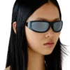 0dl3001 mărimea 61 Ochelari de soare în stil wraparound