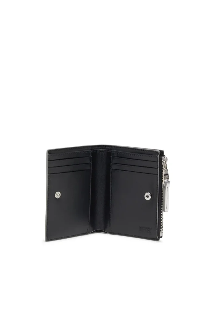 1DR bi-fold zip ii Portofel din piele cu două compartimente și logo oval D 1DR bi-fold zip ii Portofel din piele cu două compartimente și logo oval D