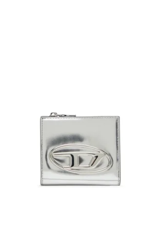 1DR bi fold zip l Portcard pliabil din piele oglindită