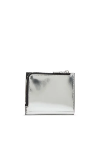 1DR bi fold zip l Portcard pliabil din piele oglindită
