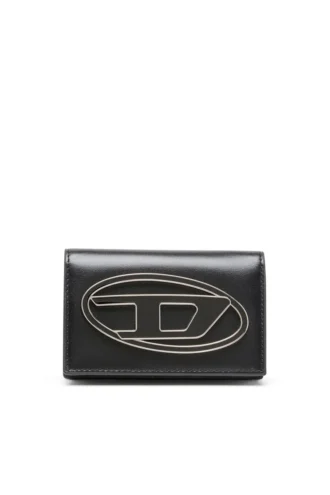 1DR card holder iv Portcard din piele cu Oval D emailat