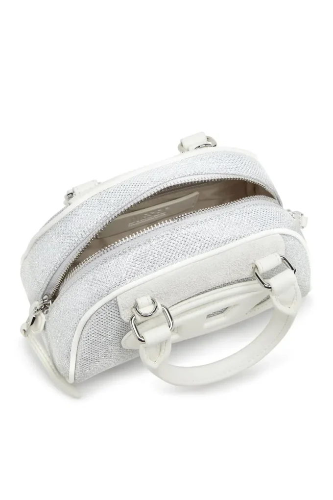1dr dome crossbody Geantă mini bowling 1DR Dome din țesătură lurex 1dr dome crossbody Geantă mini bowling 1DR Dome din țesătură lurex