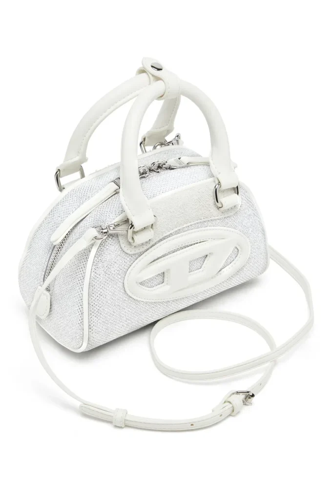 1dr dome crossbody Geantă mini bowling 1DR Dome din țesătură lurex 1dr dome crossbody Geantă mini bowling 1DR Dome din țesătură lurex