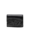 1DR tri fold coin xs ii Portofel triplu pliabil din piele oglindită