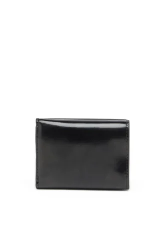 1DR tri fold coin xs ii Portofel triplu pliabil din piele oglindită