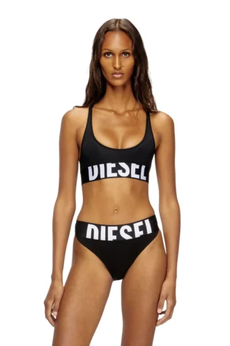 allison-d-pop Sutien sport din microfibră cu logo decupat