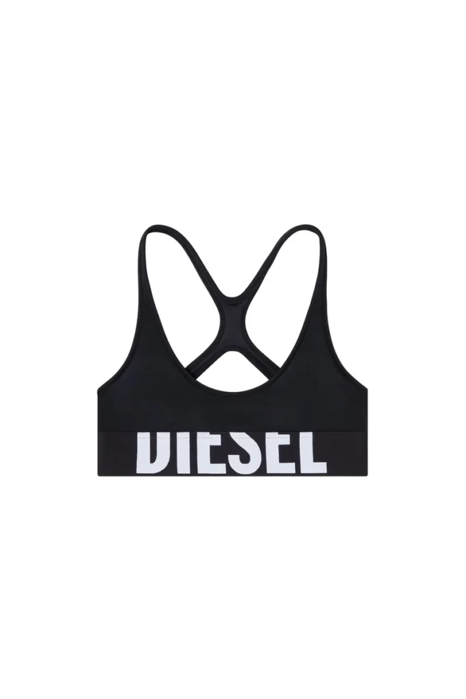 allison-d-pop Sutien sport din microfibră cu logo decupat allison-d-pop Sutien sport din microfibră cu logo decupat