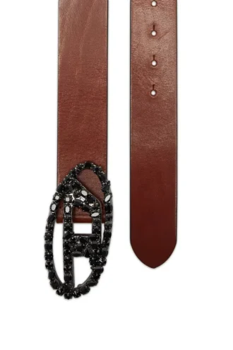 b-1dr 1DR Cureaua din piele pull-up de 4 cm cu cataramă cu bijuterie