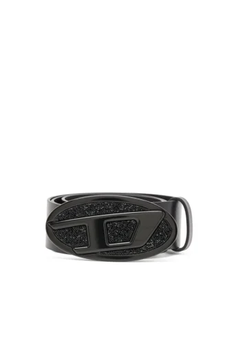 b-1dr 2.0 full rocks Curea din piele de 4 cm cu cataramă ovală D cu strasuri
