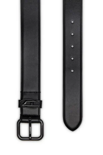 b-1dr curea ovală d buclă 3,9 cm curea din piele împodobită cu placă cu logo