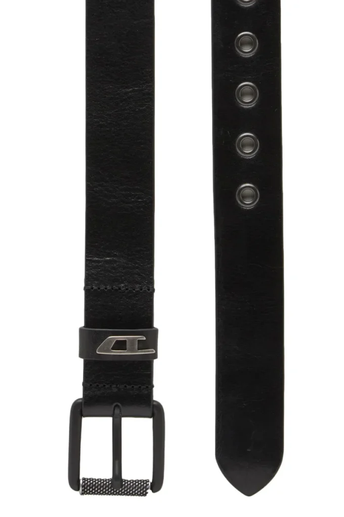 b-dave ii Curea din piele lucioasă de 3,5 cm cu buclă cu logo b-dave ii Curea din piele lucioasă de 3,5 cm cu buclă cu logo