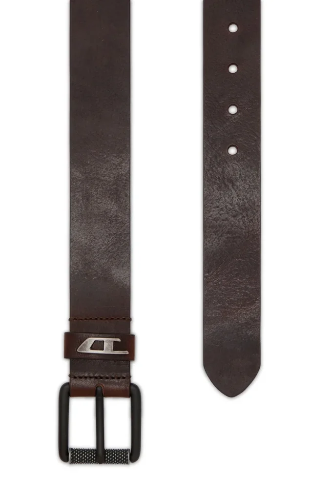 b-dave ii Curea din piele lucioasă de 3,5 cm cu buclă cu logo b-dave ii Curea din piele lucioasă de 3,5 cm cu buclă cu logo