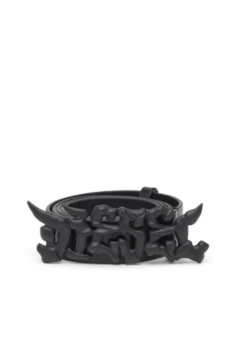 b-graffiti Curea din piele pull-up de 3,5 cm cu cataramă graffiti