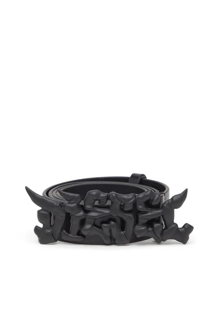b-graffiti Curea din piele pull-up de 3,5 cm cu cataramă graffiti