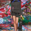 b-graffiti Curea din piele pull-up de 3,5 cm cu cataramă graffiti