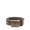 b-metal biscotto Cureaua din piele de 4 cm cu placă cu logo