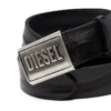 b-metal biscotto Cureaua din piele de 4 cm cu placă cu logo