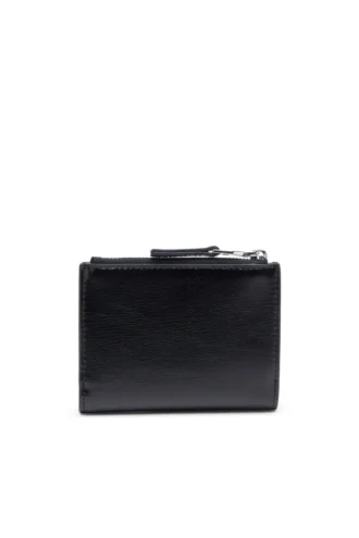 bi-fold zip ii Portofel din piele cu motiv lanț în relief
