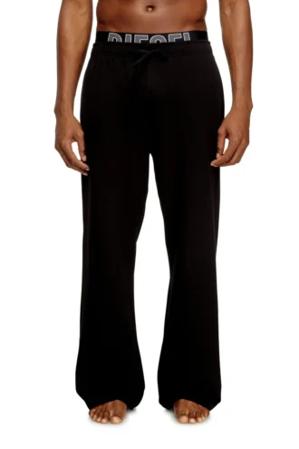 bradley-d-pop Pantaloni de casnică din bumbac terry cu logo pe talie