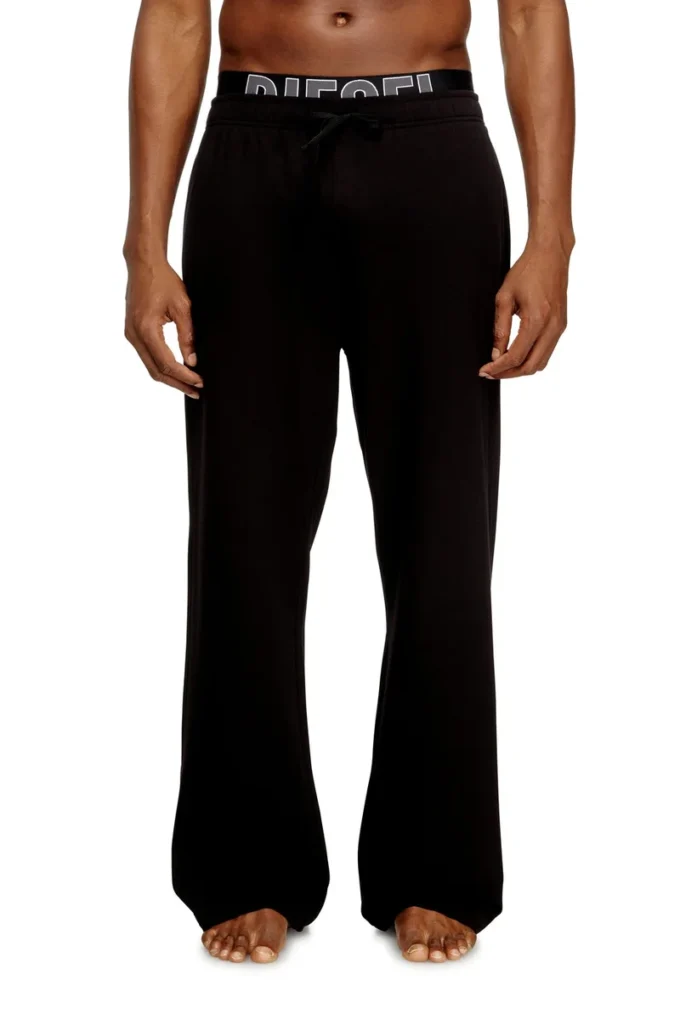 bradley-d-pop Pantaloni de casnică din bumbac terry cu logo pe talie bradley-d-pop Pantaloni de casnică din bumbac terry cu logo pe talie