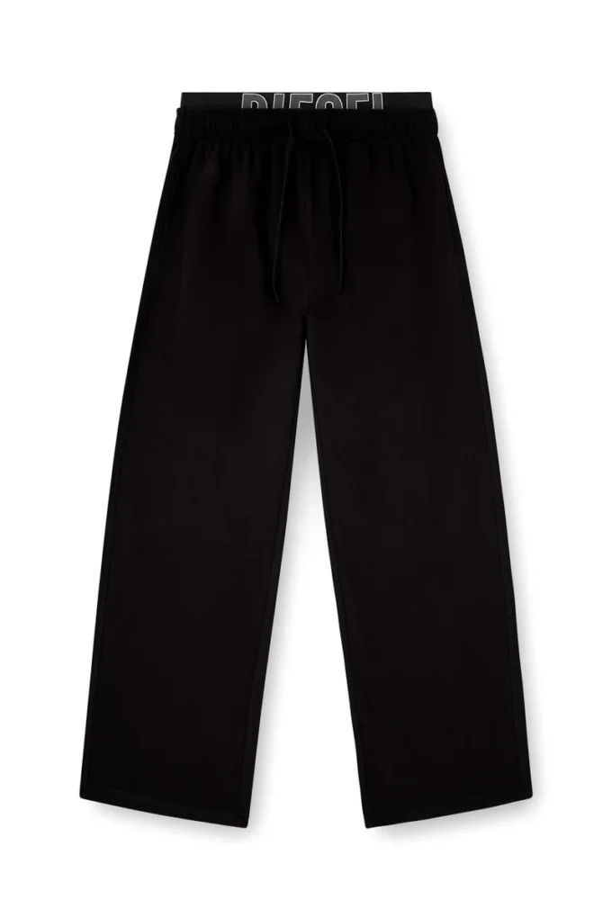 bradley-d-pop Pantaloni de casnică din bumbac terry cu logo pe talie bradley-d-pop Pantaloni de casnică din bumbac terry cu logo pe talie