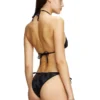 brazilian-d-core Slip de bikini cu legături laterale și logo pe spate brazilian-d-core Slip de bikini cu legături laterale și logo pe spate