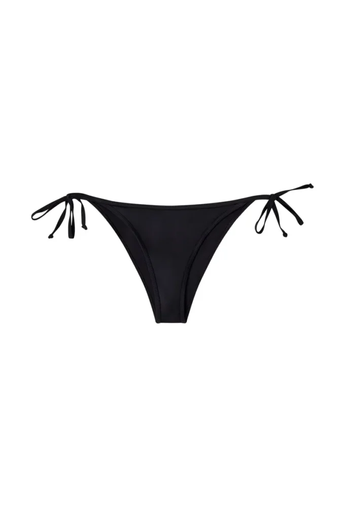 brazilian-d-core Slip de bikini cu legături laterale și logo pe spate brazilian-d-core Slip de bikini cu legături laterale și logo pe spate