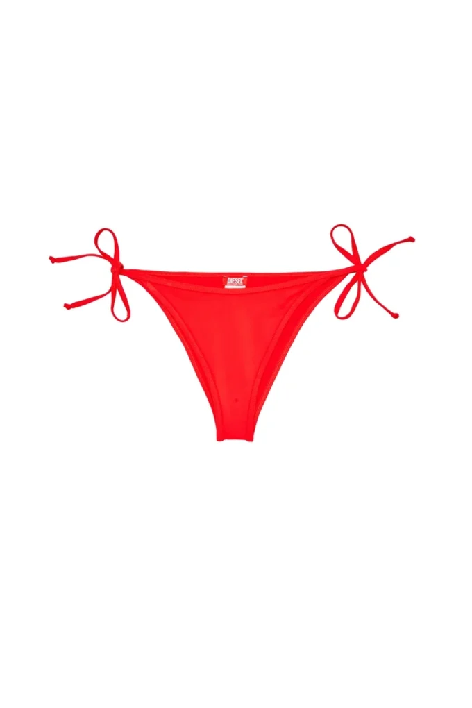 brazilian-d-core Slip de bikini cu legături laterale și logo pe spate brazilian-d-core Slip de bikini cu legături laterale și logo pe spate
