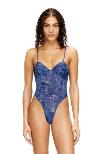 bridget-dnm Body din plasă cu efect denim