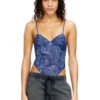 bridget-dnm Body din plasă cu efect denim