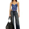 bridget-dnm Body din plasă cu efect denim