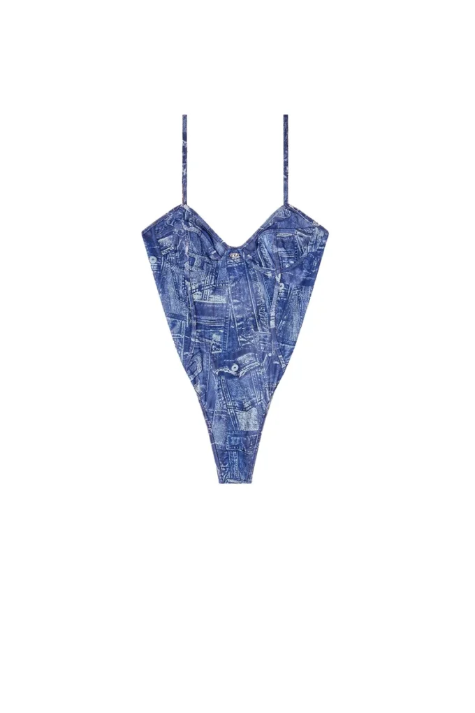 bridget-dnm Body din plasă cu efect denim