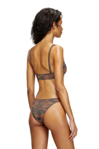 bunchy-utlt Slip de bikini camuflat cu logo decupat