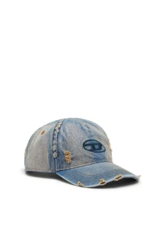 c-enic Șapcă din denim cu detalii franjurate și logo brodat