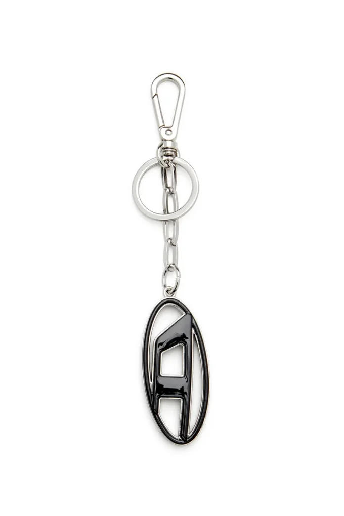 cage-d layer Metal și rășină Oval D breloc