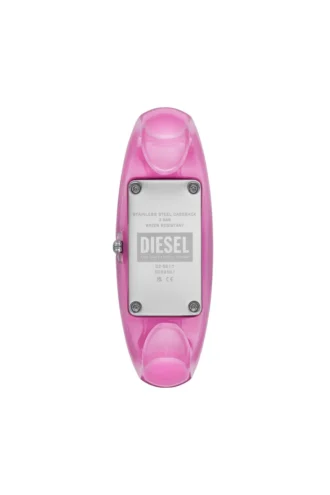Ceas Diesel Wonder-D cu două ace, din rășină de nailon roz
