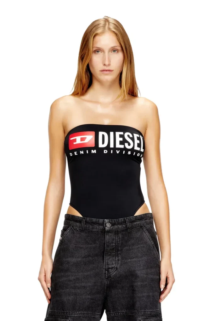 cecilia-d-core Costum de baie fără bretele cu logo Diesel Denim Division cecilia-d-core Costum de baie fără bretele cu logo Diesel Denim Division