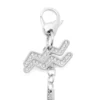 Charm Aquarius Charm metalic Aquarius cu strasuri