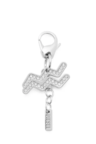 Charm Aquarius Charm metalic Aquarius cu strasuri