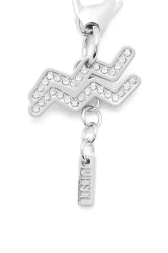 Charm Aquarius Charm metalic Aquarius cu strasuri