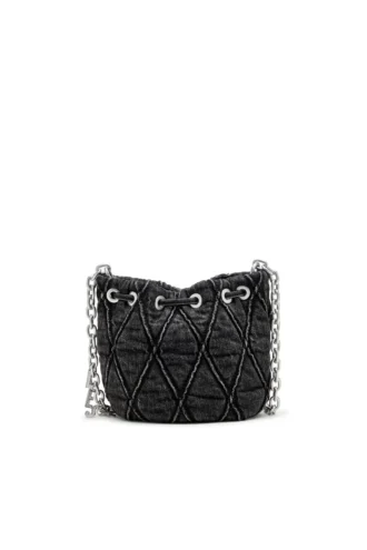 charm-d bucket s Geantă tip sac Charm-D S-Mini din denim matlasat tratat