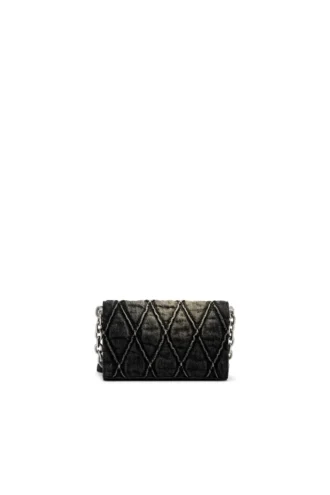 Charm-D curea pentru portofel Portofel din denim matlasat cu model argyle