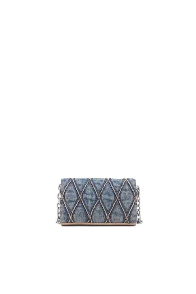 Charm-D curea pentru portofel Portofel din denim matlasat cu model argyle