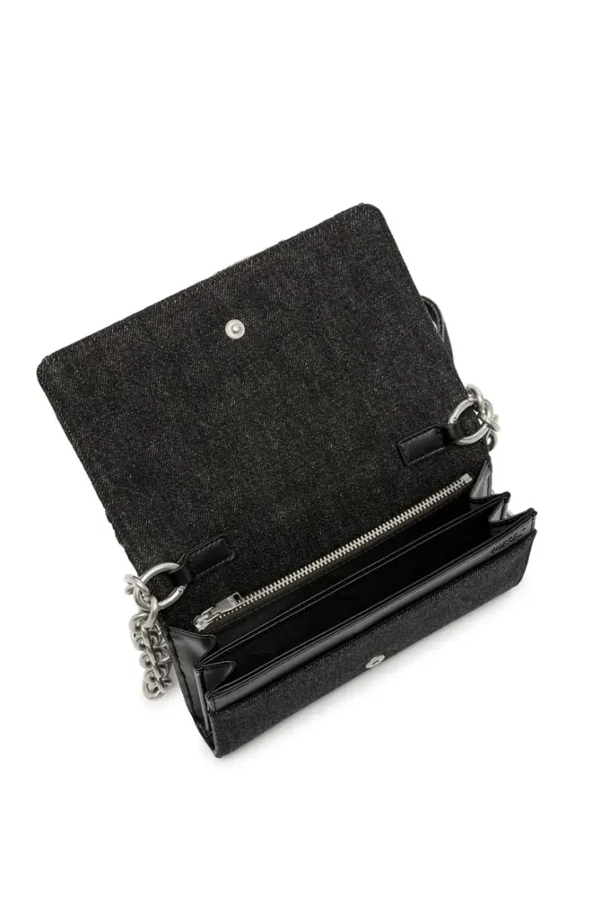 Charm-D curea pentru portofel Portofel din denim matlasat cu model argyle