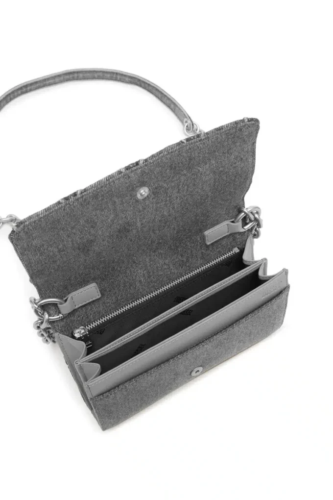 Charm-D curea pentru portofel Portofel din denim matlasat cu model argyle