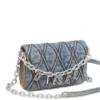 Charm-D curea pentru portofel Portofel din denim matlasat cu model argyle