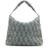 charm-d hobo Geantă Charm-D-Large din denim matlasat cu model argyle