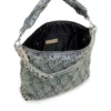 charm-d hobo Geantă Charm-D-Large din denim matlasat cu model argyle