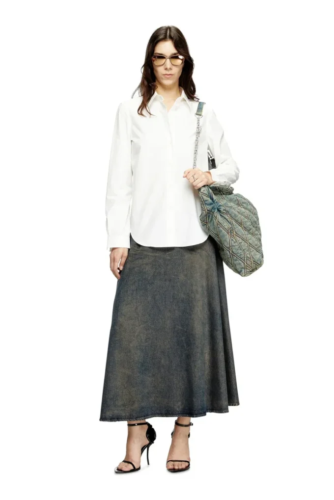 charm-d hobo Geantă Charm-D-Large din denim matlasat cu model argyle