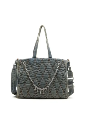 charm-d shopper Geantă Charm-D-Tote din denim matlasat Argyle